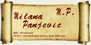 Milana Panjević vizit kartica